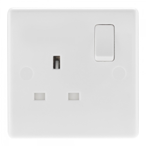 BG Electrical 821DP Nexus White Moulded 1 Gang Double Pole Switched Socket 13A