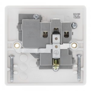 BG Electrical 821DP Nexus White Moulded 1 Gang Double Pole Switched Socket 13A