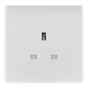 BG Electrical 823 Nexus White Moulded 1 Gang Unswitched Socket 13A
