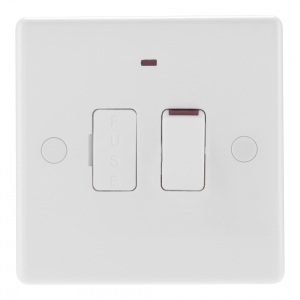 BG Electrical 852 Nexus White Moulded Double Pole Switched Fused Connection Unit With Neon 13A