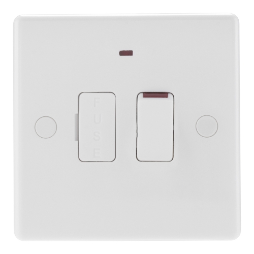 BG Electrical 852 Nexus White Moulded Double Pole Switched Fused Connection Unit With Neon 13A