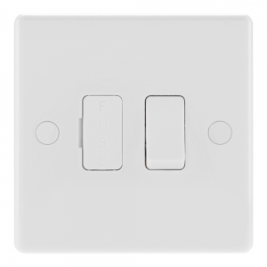 BG Electrical 851 Nexus White Moulded Double Pole Switched Fused Connection Unit With Flex Outlet 13A
