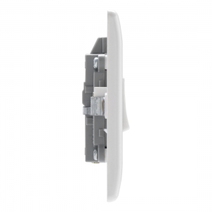 BG Electrical 833WH Nexus White Moulded DP Control Switch With Neon & Flex Outlet Marked WATER HEATER 20A