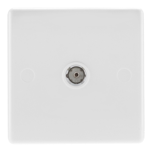 BG Electrical 860 Nexus White Moulded Single Non-Isolated Co-Axial TV Socket