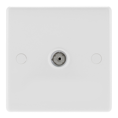 BG Electrical 862 Nexus White Moulded Single Isolated Co-Axial TV Socket