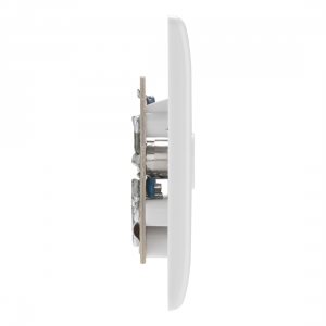 BG Electrical 863 Nexus White Moulded Twin Isolated Co-Axial TV Socket