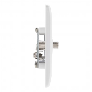 BG Electrical 865 Nexus White Moulded Twin Co-Axial TV Socket & F Type Satellite Socket
