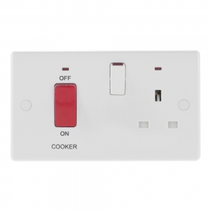 BG Electrical 870 Nexus Moulded  DP Cooker Control Unit Switch 13A Skt +Neon 45A