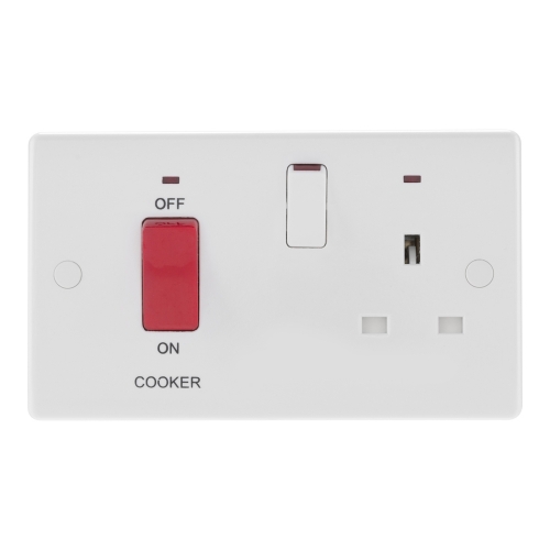BG Electrical 870 Nexus Moulded  DP Cooker Control Unit Switch 13A Skt +Neon 45A
