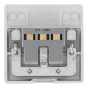 BG Electrical 879 Nexus White Moulded Cooker Connection Unit With Bottom Entry 45A