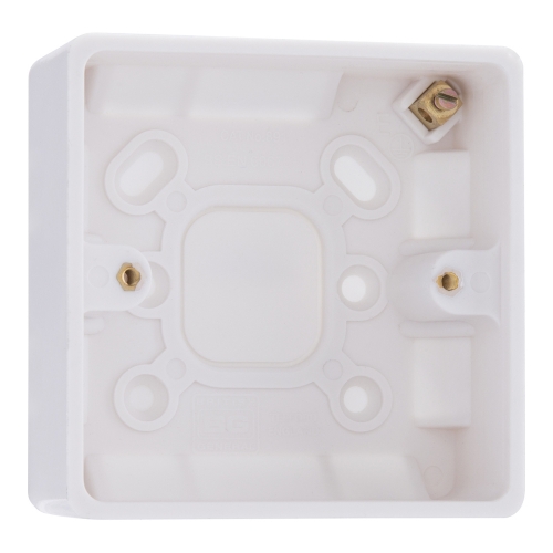 BG Electrical 891 Nexus White Moulded 1 Gang Surface Mounting Box Depth: 32mm