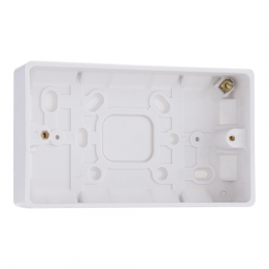 BG Electrical 892 Nexus White Moulded 2 Gang Surface Mounting Box Depth: 32mm