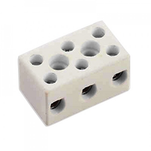 CP53 Porcelain 3 Way Non-Flammable Connector Block 5A