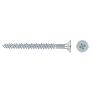 Deligo HE10100 Bright Zinc Plated Countersunk Twin Thread Recessed Woodscrew M10 x 1 Inch (Pack Size 200)