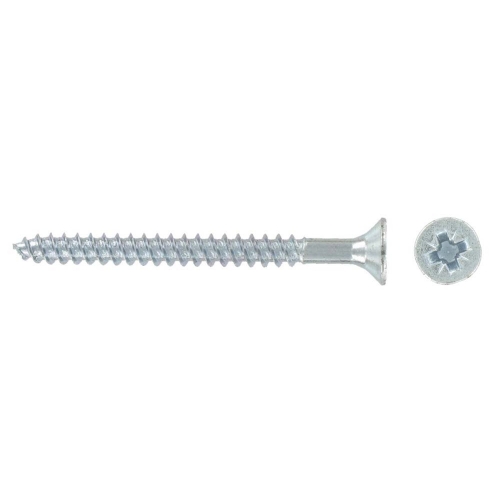Deligo HE08100 Bright Zinc Plated Countersunk Twin Thread Recessed Woodscrew M8 x 1 Inch (Pack Size 200)