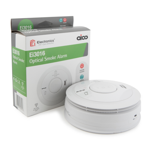Aico EI3016 Ei Professional  Optical Mains Smoke Alarm 10Yr Lithium Back-up Easi-fit Base
