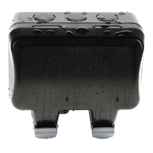 BG Electrical WP24 Nexus Storm Grey 2 Gang Unswitched Socket With Weatherproof Enclosure IP66 13A