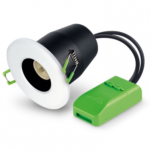 JCC Lighting JC010010/WH Fireguard® Next Generation Round Fixed GU10 Fire-Rated Downlight With White Aluminium Bezel - Requires LED Lamp IP20 7W GU10 240V Dia Ø: 87mm | Recess Depth: 108.7mm | Cut-Out: 74mm