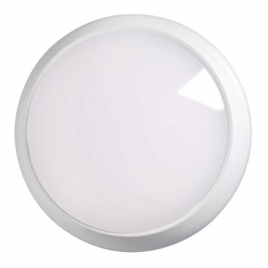 Robus R100LED-01 Golf White All Polycarbonate Round LED Bulkhead With Neutral White 4000K LEDs & Opal Pro-Diffuser IP65 10W 860Lm 240V