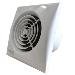 Envirovent SIL100HT SILENT 100 White Silent Axial Extractor Fan With Humidistat, Adjustable Timer & Backdraught Shutters IP45 230V