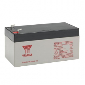 Yuasa NP2.8-12 Re-Chargeable Lead Acid Battery For Fire Alarm Panels, Security Alarms & Emergency Lighting Systems 2.8Ah 12V Height: 64mm | Width: 67mm | Length: 178mm