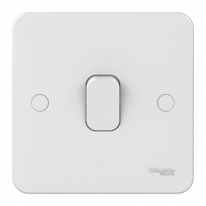 Schneider Electric GGBL1011 Lisse White Moulded 1 Gang 1 Way Plateswitch 10AX