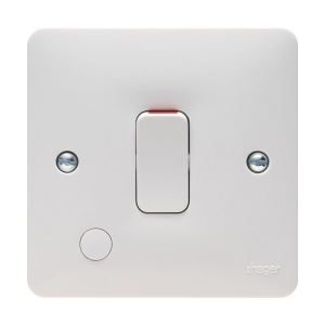Hager WMDP84FO Sollysta White Moulded DP Control Switch With Flex Outlet 20A