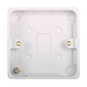 Hager WMPB1/20 Sollysta White Moulded 1 Gang Surface Mouting Box Depth: 20mm