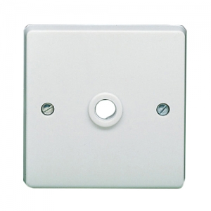 Crabtree 4075 Capital White Moulded Flex Outlet Frontplate With Cable Clamp 20A