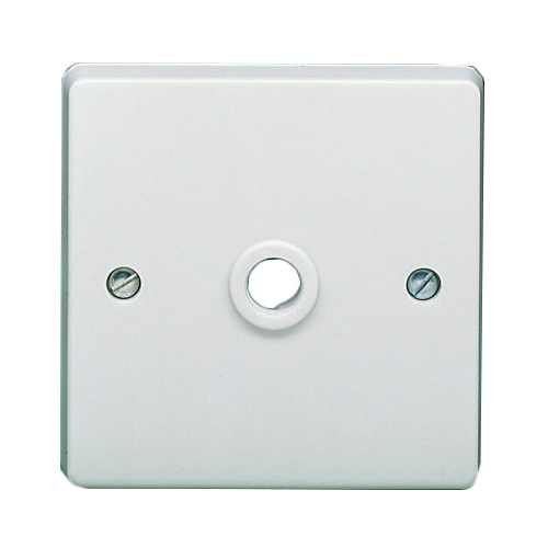 Crabtree 4075 Capital White Moulded Flex Outlet Frontplate With Cable Clamp 20A