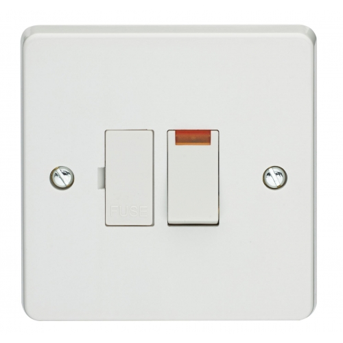 Crabtree 4827/3 Capital White Moulded Double Pole Switched Fused Connection Unit With Neon 13A