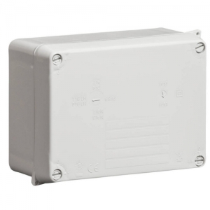 Wiska 816LH WIB2 Light Grey Thermoplastic Surface Mount Sealed Weatherproof Junction Box With Smooth Sides IP65 L: 160mm | W: 120mm | D: 70mm