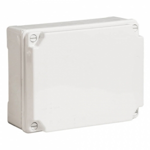 Wiska 887LH WIB5 Light Grey Thermoplastic Surface Mount Sealed Weatherproof Junction Box With Smooth Sides IP65 L: 320mm | W: 250mm | D: 135mm