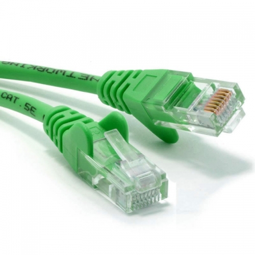 Future Networks PL5E0.5MGN Green CAT5e RJ45 UTP Patch Lead With Moulded Strain Relief Boots Length: 500mm
