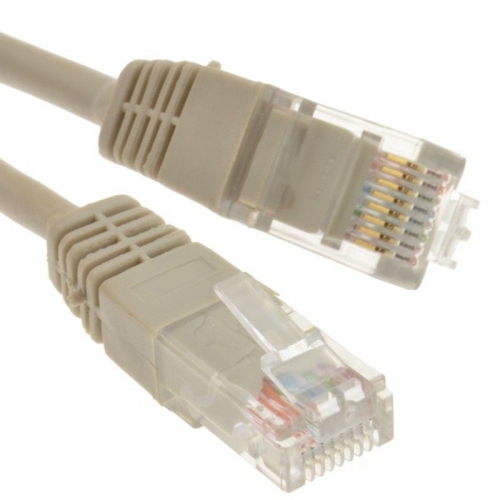 Future Networks PL5E10MGY Grey CAT5e RJ45 UTP Patch Lead With Moulded Strain Relief Boots Length: 10m