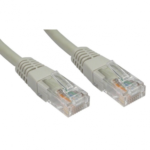 Future Networks PLC60.5MGY Grey CAT6 RJ45 UTP Patch Lead With Moulded Strain Relief Boots Length: 500mm