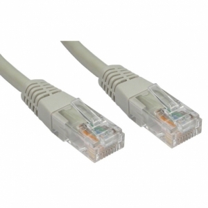 Future Networks PLC61MGY Grey CAT6 RJ45 UTP Patch Lead With Moulded Strain Relief Boots Length: 1m