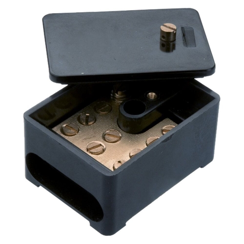 Niglon N342/18 Black Insulated Single Pole (4 x 25mm²) Henley Connector Block 60A
