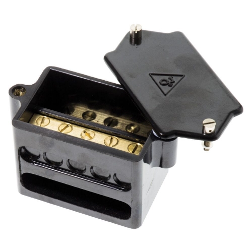 Niglon N344/16 Black Insulated Double Pole (3 x 25mm² & 2 x 16mm²) Henley Connector Block 60A