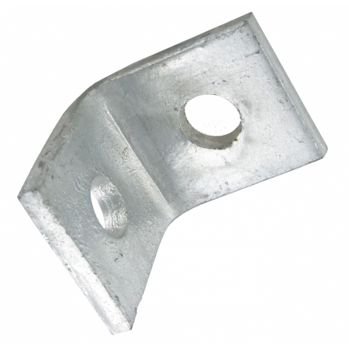 Deligo D500 Galvanised Steel 1 + 1 Hole 90° Angle Bracket For Steel