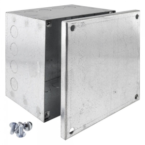 Deligo AB606040 Pre-Galvanised Adaptable Box With Knockouts Height: 150mm | Width: 150mm | Depth: 100mm