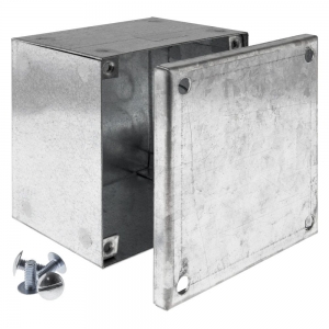 Deligo ABP404030 Pre-Galvanised Adaptable Box With Plain Sides Height: 100mm | Width: 100mm | Depth: 75mm