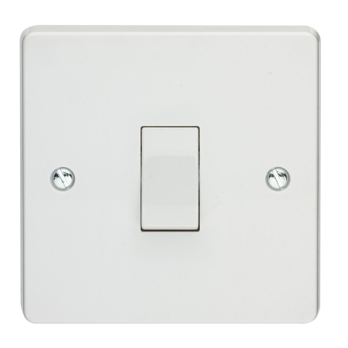 Crabtree 4170 Capital White Moulded 1 Gang 2 Way Plateswitch 10Ax
