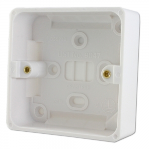 Crabtree 9047 Capital White Moulded 1 Gang Surface Mounting Box Depth: 29mm