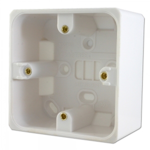 Crabtree 9041 Capital White Moulded 1 Gang Surface Mounting Box 44mm