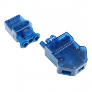 Scolmore CT102C Flow Blue 3 Pole Fast-Fit Screw Down Cord Grip Connector 20A 240V
