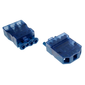 Scolmore CT203C Flow Blue 4 Pole Fast-Fit Push-In Cord Grip Connector 20A 240V