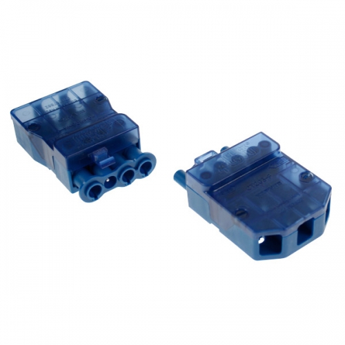 Scolmore CT203C Flow Blue 4 Pole Fast-Fit Push-In Cord Grip Connector 20A 240V