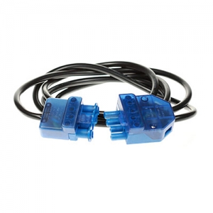 Scolmore CT802 Flow Black 2m 0.75mm² Black PVC Extension Lead With 4-Pin CT205 Male + Female Connectors 20A 240V
