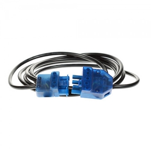 Scolmore CT803 Flow Black 3m 0.75mm² Black PVC Extension Lead With 4-Pin CT205 Male + Female Connectors 20A 240V